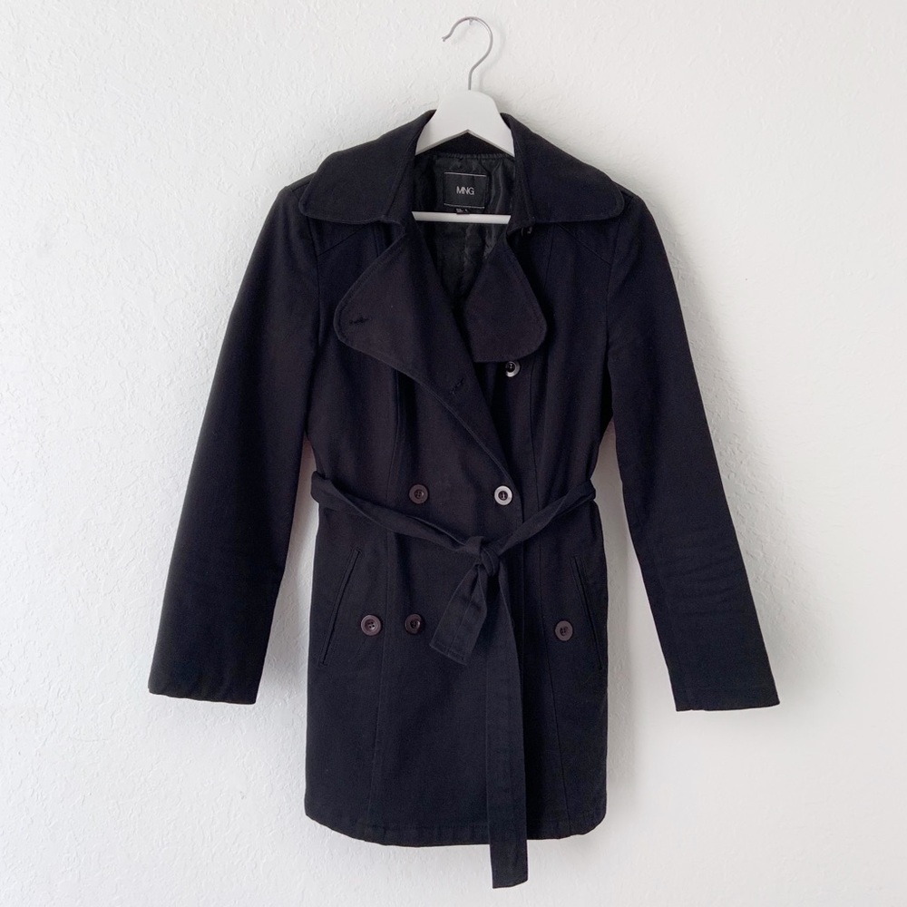 MNG Mango Black Short Winter Coat XS